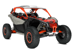 ORV-SSV-MY22-MaverickX3-XRC72-TurboRR-Chalk-Grey-Magma-Red-SKU0009MNA00-Studio-34FR-NA